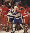 (4) After so much hype&nbsp;leading up to&nbsp;his arrival, the only memorable moment in Toronto for #27 Miroslav Ihnacak was getting beaten up during this brawl by Detroit's Eddy Mio. He had 17 points in 55 games as a Leaf. So much for the hype.